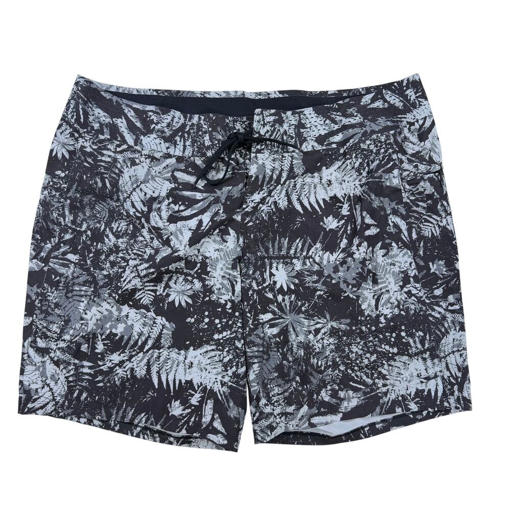 Lululemon Men's Current State Board Shorts Black and Gray 40" Waist 9" Inseam